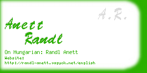 anett randl business card